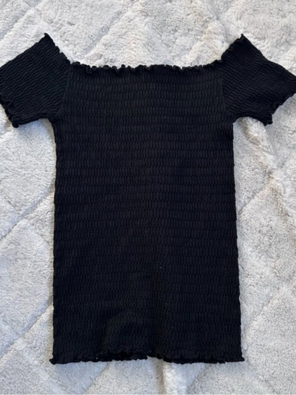 Free People | Black Pucker Up Seamless T-Shirt | Size Extra Small - Picture 3 of 7
